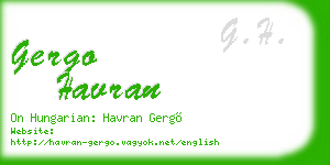 gergo havran business card
